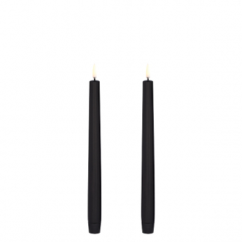 Uyuni DinerkaarsTaper Candle Plain Black 2,3 x 25,5 cm